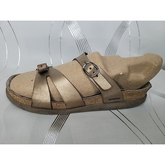 2 Pairs of Mephisto EU Size 39 US 8.5 - 9 Strappy Sandals Brown Silver Black - Picture 4 of 13